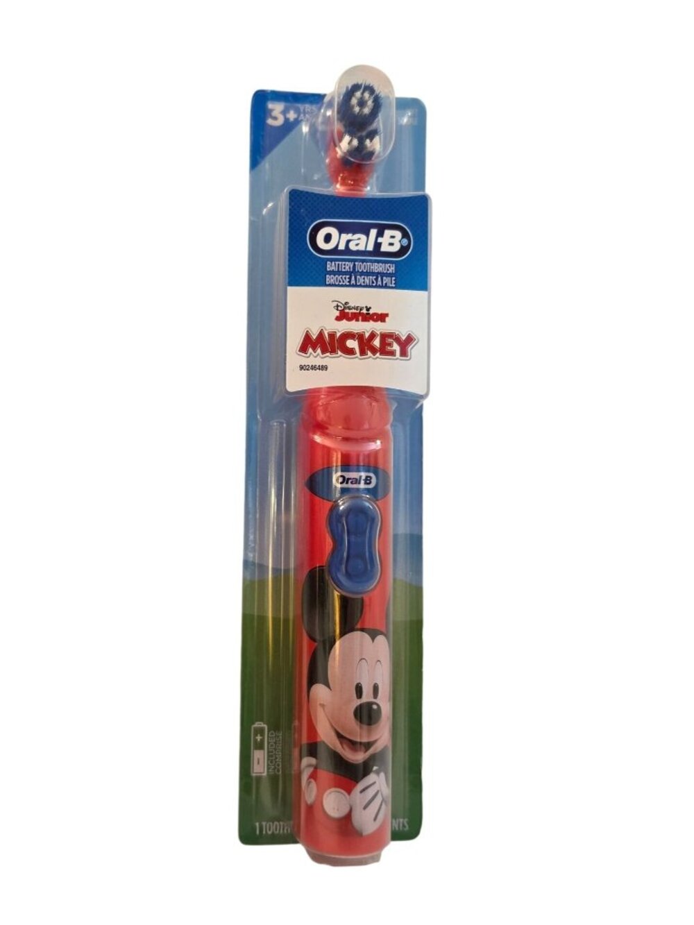 Oral-B Kids Disney Mickey Mouse Battery Powered Toothbrush Soft Bristles 3+ NIP